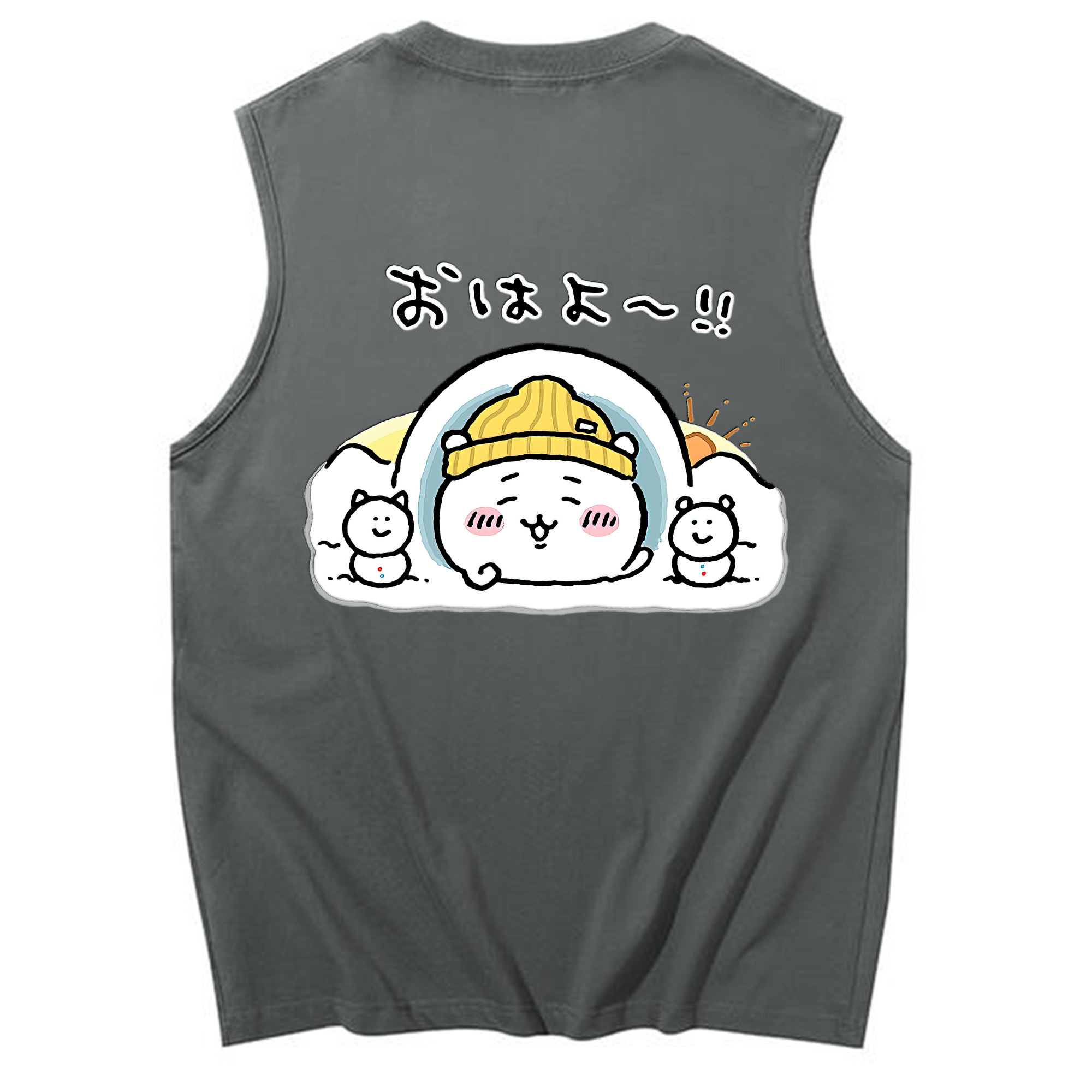 （画像用） ちいかわ ちいかわ Chii-kawa chiikawa コットン100％タンクトップ（背面プリント）